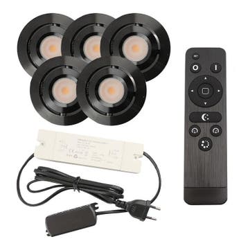 5 kantelbare veranda spots Rona, IP44, met aansluitset en, Ophalen of Verzenden, Nieuw