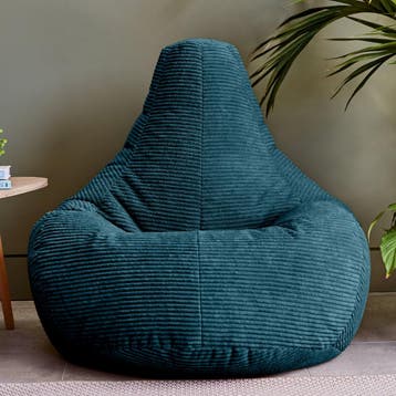 Cloudy Cord Zitzak Stoel - Donkergroen, Huis en Inrichting, Verzenden, Nieuw