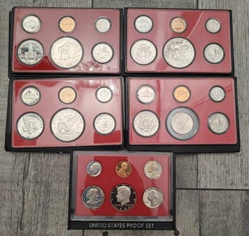 Verenigde Staten. 5 sets USA Proof 1976/1980 (Zonder