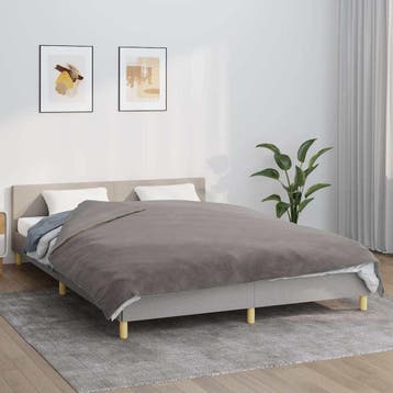 vidaXL Verzwaringsdeken met hoes 200x200 cm 9 kg stof grijs, Verzenden, Nieuw, Grijs