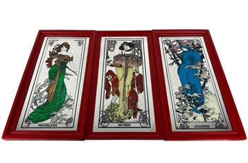 Mucha (after) - Wandspiegel (3)- Lente, herfst & winter -