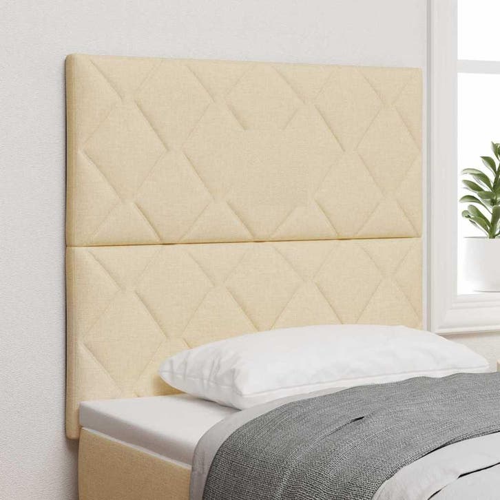 vidaXL Hoofdbord Crème 100 cm Stof, Huis en Inrichting, Slaapkamer | Bedden, Nieuw, Stof, Verzenden