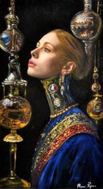 Ninni Pagano (1969) - Maria Jacobe - Serie Rosacroce, Antiek en Kunst, Kunst | Schilderijen | Klassiek