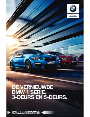 2017 BMW 1 SERIE BROCHURE NEDERLANDS, Nieuw, BMW, Author