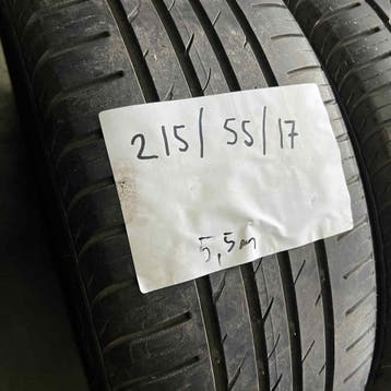 2 x Nexen 215-55-17 Zomerbanden 5,5mm, 17 inch, Ophalen of Verzenden, Band(en), Personenwagen
