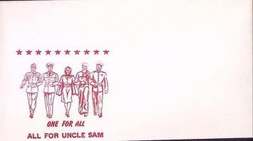 Amerikaanse envelop WWII (lijst optie), Verzenden