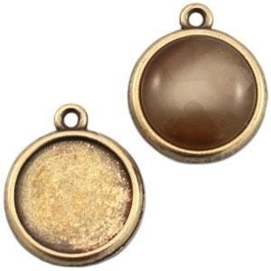 1x DQ Cabochon-Camée houder Metalen Ibiza cabochon settin.., Ophalen of Verzenden, Nieuw, Kraal