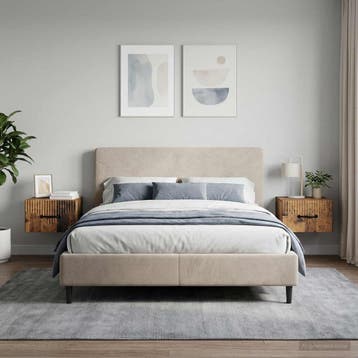 vidaXL Wandbeugel Bedkast 2 st Oud hout 34,5 x 33 x 20 cm, Minder dan 45 cm, Verzenden, Nieuw, Minder dan 55 cm