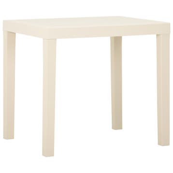 vidaXL Tuintafel 79x65x72 cm kunststof wit, Verzenden, Nieuw, Kunststof