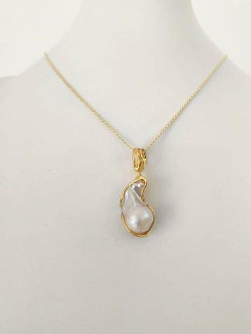 Zonder minimumprijs - Halsketting Zilver Parel, Sieraden, Tassen en Uiterlijk, Kettingen, Nieuw