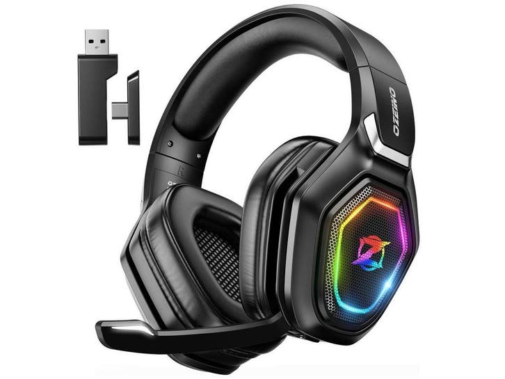 Draadloze Gamingheadset - 2,4 GHz Lossless Audio - 40 uur, Computers en Software, Headsets, Zo goed als nieuw, Verzenden