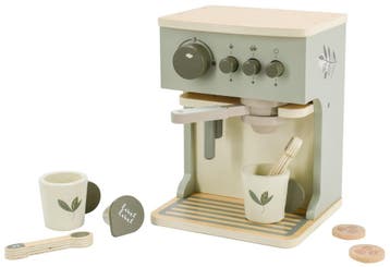 Label Label Olijfgroen Houten Espresso Machine, Kinderen en Baby's, Speelgoed | Houten speelgoed, Verzenden, Nieuw