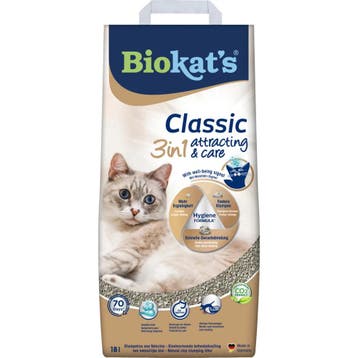 Biokats Kattenbakvulling Classic Attracting Care 18 liter, Dieren en Toebehoren, Verzenden, Nieuw