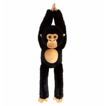 Keel Toys chimpansee knuffel - pluche - zwart/bruin - 50 cm, Verzenden, Nieuw