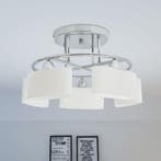 vidaXL Plafondlamp met ellipsvormige glazen kappen 5xE14, Verzenden, Nieuw