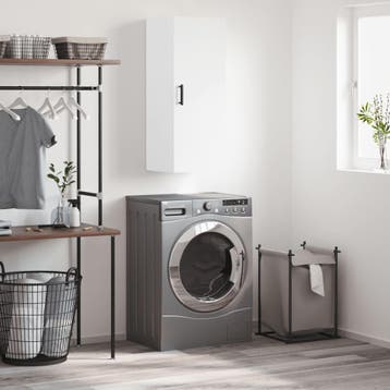 vidaXL Bovenkast 34,5x34x90 cm wit, Huis en Inrichting, Minder dan 50 cm, Verzenden, Nieuw, Minder dan 100 cm