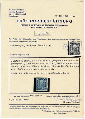 Montenegro 1906 - Zeer zeldzaam, 25 Heller toestand /, Gestempeld