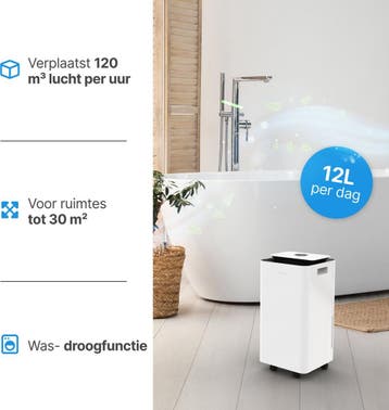 Luchtontvochtiger en Luchtreiniger - 12L - HEPA filter - 210, Verzenden, Zo goed als nieuw