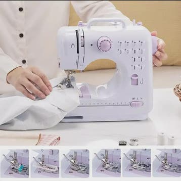 Compacte Elektrische Naaimachine: 12 Steken, Voetpedaal, LED, Hobby en Vrije tijd, Verzenden, Nieuw