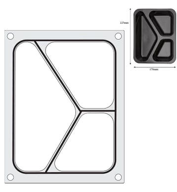 Traysealer Matrix, Hendi, Driedelige Container 227x178 Mm, Ophalen of Verzenden, Nieuw in verpakking