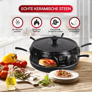CuisineKing Pizza Oven Black Edition - 6 Personen -, Ophalen of Verzenden, Zo goed als nieuw