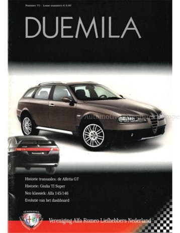 2004 ALFA ROMEO CLUB DUEMILA MAGAZINE 73 NEDERLANDS, Nieuw, Alfa Romeo, Author