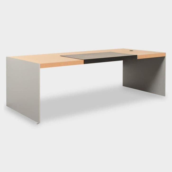 Renz Size designbureau - Eiken / aluminium, Huis en Inrichting, Bureaus, Ophalen of Verzenden