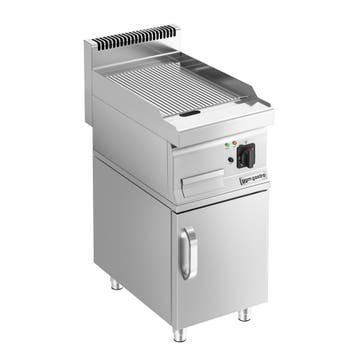 GGM Gastro | Elektrische bakplaat - 4,5kW - Geribbeld - |, Verzenden, Nieuw, Kop(pen) en/of Schotel(s)