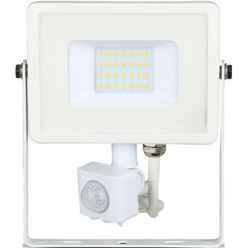 LED Bouwlamp 20 Watt met Sensor - LED Schijnwerper - Viron, Ophalen of Verzenden, Nieuw, Lamp met armatuur