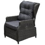 Ibiza premium lounge tuinstoel verstelbaar antraciet, Tuin en Terras, Ophalen of Verzenden, Nieuw, Wicker