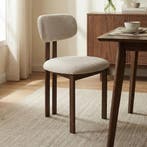*WOONWINKEL* Wabi Sabi Eetkamerstoel Walnoot, Huis en Inrichting, Stoelen, Verzenden, Nieuw, Bruin, Stof