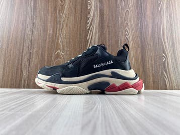 Balenciaga Triple S | Black White Red, Zwart, Nieuw, Ophalen of Verzenden, Sneakers of Gympen