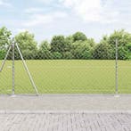 vidaXL Afrasteringspaal Zilver 10 x 1,2 m (60 x 60 mm gaas), Verzenden, Nieuw, IJzer