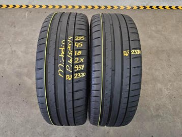 215/45/18 93Y MICHELIN ZOMERBANDEN 6,8MM PROFIEL 2X, Ophalen, 18 inch, Band(en), Personenwagen