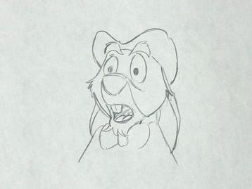 Walt Disney - Originele animatietekening van Rabbit (42 x 30, Nieuw