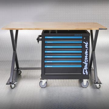 Datona Industriële werktafel 160 cm en gereedschapswagen -, Doe-het-zelf en Verbouw, Ophalen of Verzenden, Nieuw