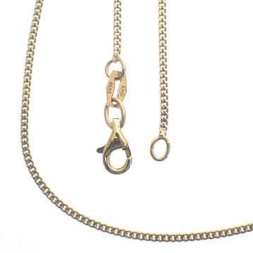 Gouden dunne gourmetschakel ketting, Ophalen of Verzenden, Gebruikt, Overige kleuren, Goud