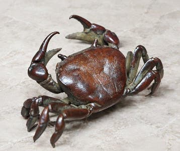 sculptuur, Bronze Crab - 0 cm - Brons, Antiek en Kunst