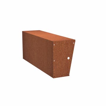 Cortenstaal keerwand met zitrand 150x40x60cm, Nieuw, Minder dan 25 cm, Border