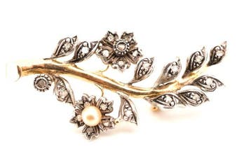 Broche - 19.2 kt. Geel goud, Sieraden, Tassen en Uiterlijk, Antieke sieraden