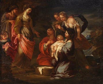 Italiaanse school (XVII) - Mosè salvato dalle acque
