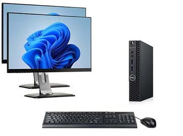 ACTIE: Dell OptiPlex 3060 Micro i5 8e Gen incl. 2 Monitoren, Computers en Software, Ophalen of Verzenden, Nieuw