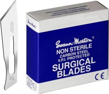 Swann Morton® Scalpelmesjes 0112, 100 stuk nr 25 niet, Verzenden, Nieuw