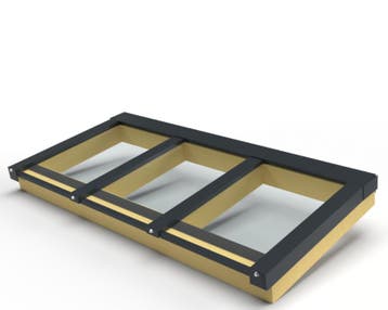 Zelfbouw lichtstraat 3 vak lessenaarsdak 2680x1100mm-Gelaagd, Ophalen of Verzenden, Nieuw