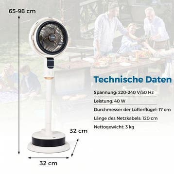 2dekans | Coast Vernevelingsventilator met Afstandsbediening, Ophalen of Verzenden, Zo goed als nieuw