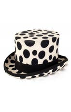 Hoge Hoed Wit Zwarte Stippen Dalmatiër 59 Steampunk Tophat P, Kleding | Heren, Hoeden en Petten, Ophalen of Verzenden, Nieuw