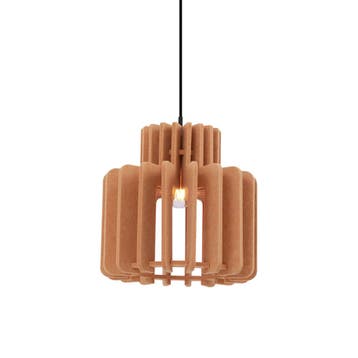 Retro hanglamp zwart met oranje kap - Felt, Huis en Inrichting, Lampen | Hanglampen, Verzenden, Nieuw, Retro