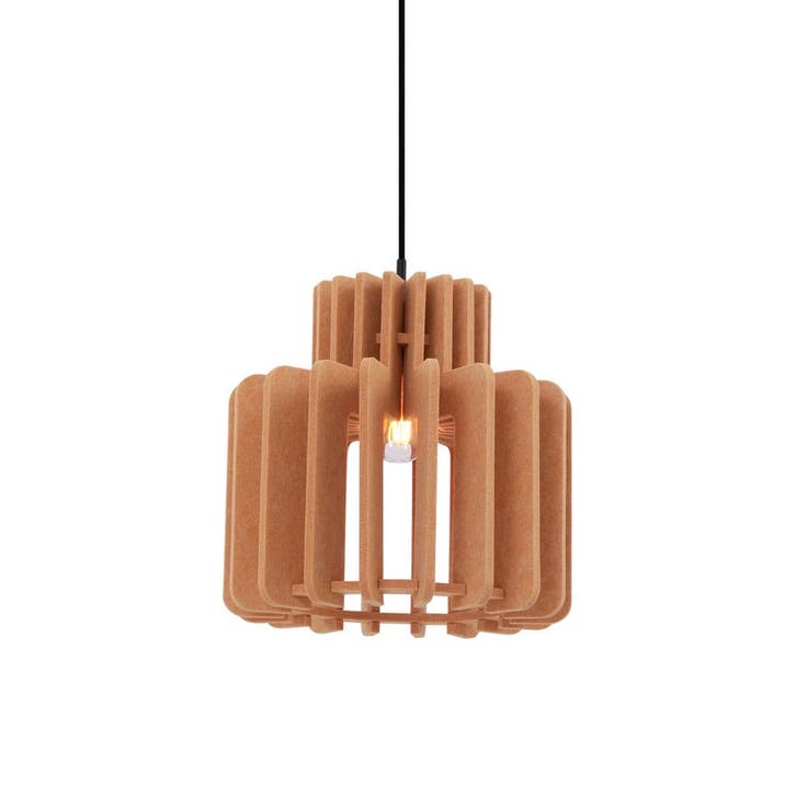 Retro hanglamp zwart met oranje kap - Felt, Huis en Inrichting, Lampen | Hanglampen, Nieuw, Verzenden