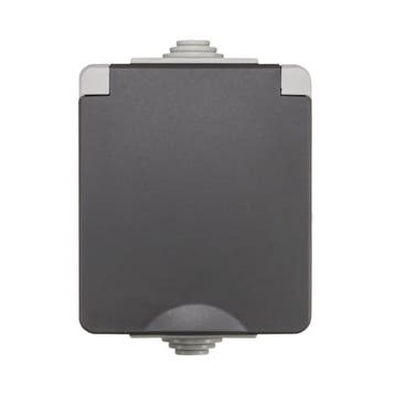 Opbouw Wandcontactdoos | IP55 - Grijs, Ophalen of Verzenden, Nieuw, Schakelaar