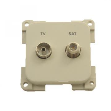Presto Contactdoos TV + SAT Inbouw S-10.000 Grijs, Ophalen of Verzenden, Nieuw